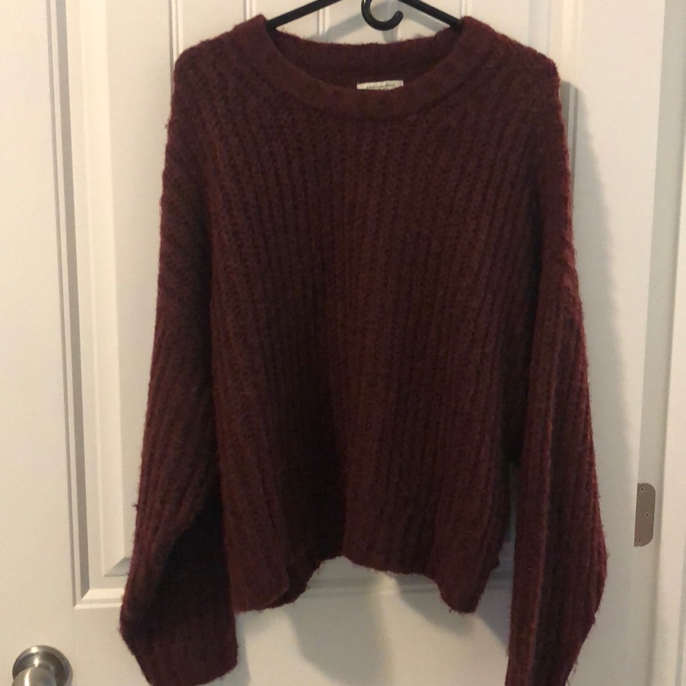 Burgundy American Eagle sweater